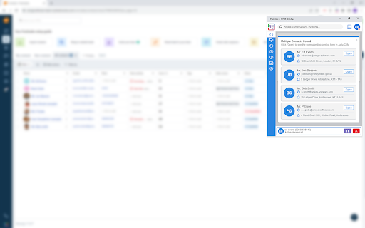 Rainbow CRM Bridge for Apptivo :: Rainbow CRM Bridge connects phones systems with CRMs. Click2call, pop contact forms and maintain call history in the CRM forms..