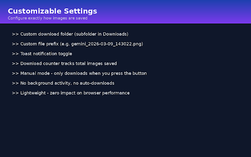 Gemini Image Auto-Downloader :: Scan & download all AI-generated images from Google Gemini conversations. One click. Original quality. Custom folders.