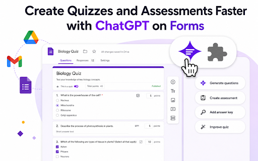 FormGPT AI Google Form Builder :: Create Google Forms Faster with AI for Quizzes, MCQ, Assessments, Surveys, Questionnaires and Feedback Forms