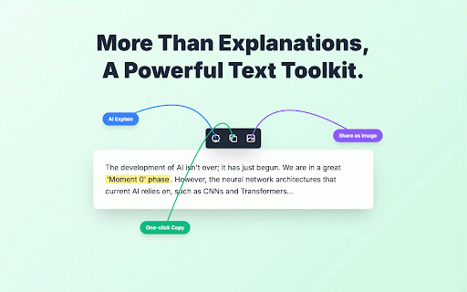 Lexi AI Assistant - Select & Translate, Explain & Share Cards :: AI assistant for text translation & explanation. Select text → translate, explain & share as cards. 12 languages.