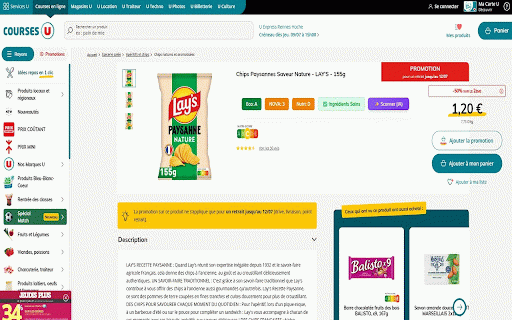 Check Drive Products :: Affiche instantanément le Nutri-Score, l'Eco-Score, le score NOVA et les rappels produits lors de vos courses en ligne.