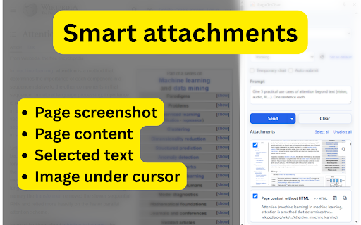 PageToChat: ChatGPT, Claude, Gemini for pages, Gmail & Twitter threads :: Unlimited use of your own ChatGPT, Claude and Gemini accounts directly from any page.