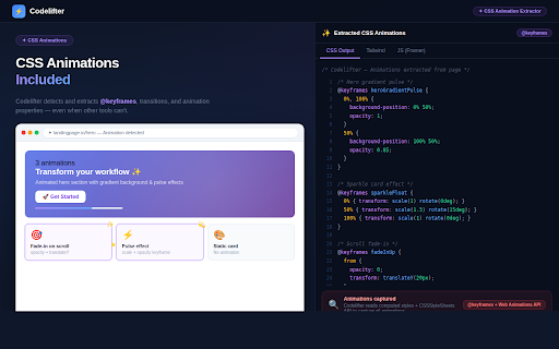 Codelifter — DOM to React + Tailwind CSS :: Convert any web page to React/Vue/Svelte + Tailwind in one click. 30 free conversions/month. Pro plan launching soon.