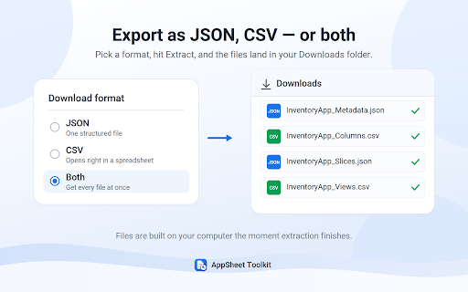 AppSheet Toolkit :: Extract AppSheet metadata and locally compare snapshots, analyze impact, review App Health, and generate technical documentation.
