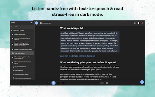 Smart Reader :: Read without distractions or listen hands-free