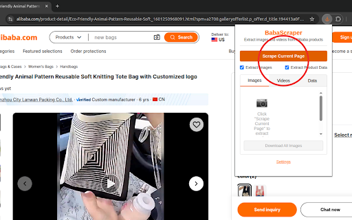 BabaScraper - Alibaba Image, Video & Data Scraper :: A Chrome extension for scraping product images, videos and data from Alibaba website