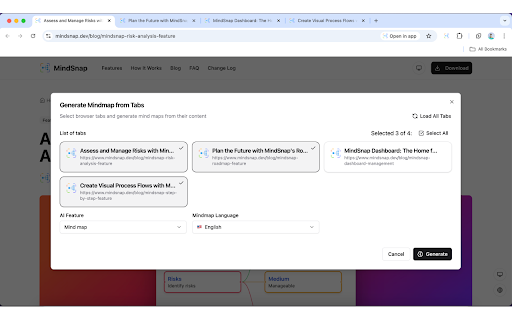 MindSnap :: An AI tool that turns web content into visual mind maps - organize ideas, learn efficiently, and retain information longer.
