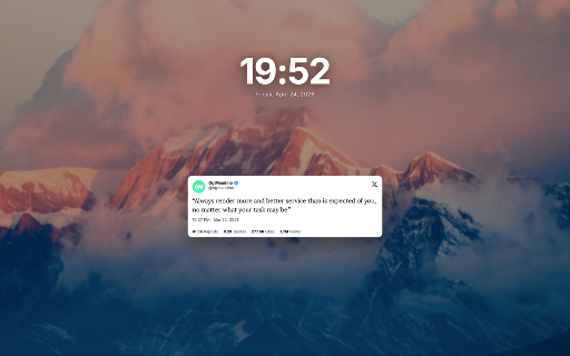 Quotery :: A new tab page that shows a quote from a great book. Filter by genre, author, or book in settings.
