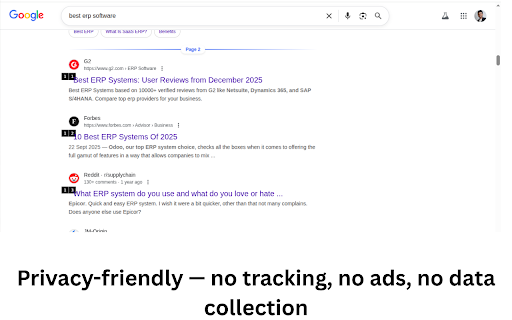 Auto Google Search 100 Results + SEO Rank :: Automatically load 100 Google search results. Enable/disable anytime.