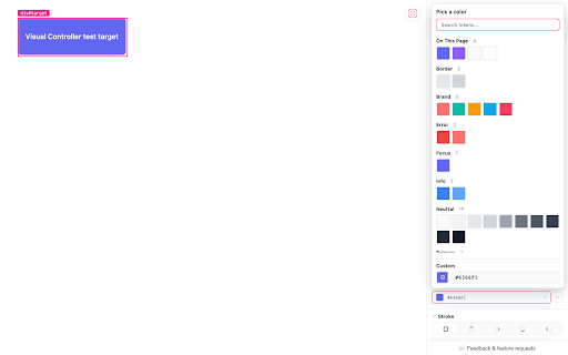 Visual Controller :: Click any element on any page, edit its CSS and classes, copy a Claude Code prompt to apply the changes.