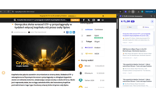 K-TL;DR: AI Article Summarizer :: Summarize any article in seconds with AI. One click gives you a clean, bullet-point TL;DR in your own language.