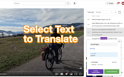 LingoLingo - AI Language Learning :: Learn languages while watching YouTube videos - watch, translate and study with AI.