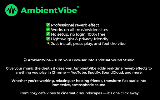 AmbientVibe :: Add reverb effects to audio/video elements on web pages