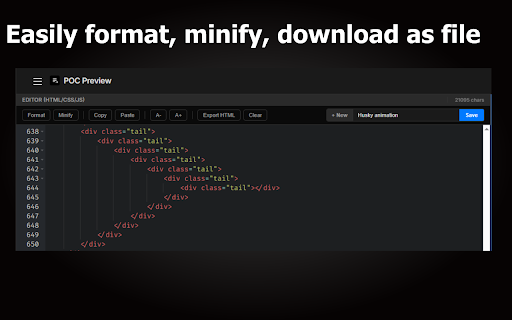 POC Preview - Quickly HTML/CSS/JS Playground :: Quickly preview HTML/CSS/JS POCs with live rendering.
