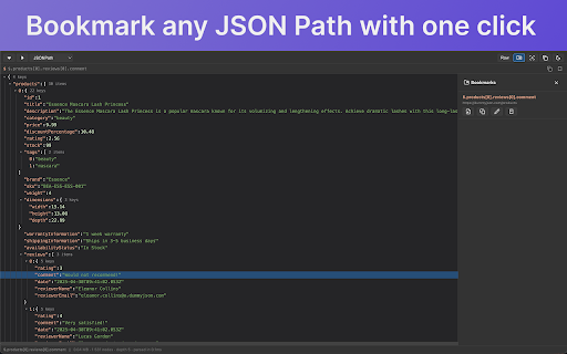 JSON Path Finder :: Powerful json path finder — validate api response, jsonpath tester, parse json online, online json reader for Chrome