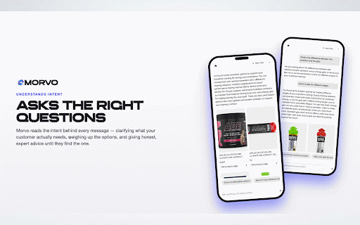 Morvo: AI Personal Shopper Preview :: See Morvo, the AI shopping assistant, running on your own store. Start a free preview at morvo.co.uk/preview