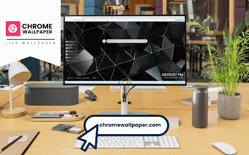 Polygons Live Wallpaper :: Sleek black triangular polygons create multifaceted surface with subtle light reflections.