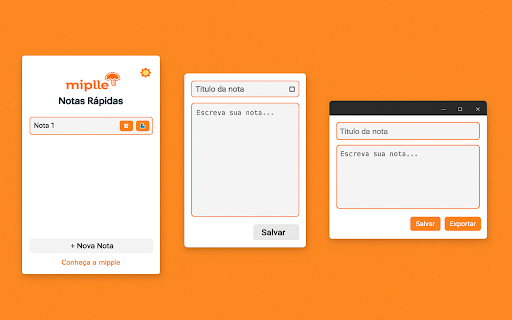 Bloco de Notas Rápidas e Anotações :: Notas rápidas com título, exportação e modo claro/escuro, agora com modo expandido. Desenvolvido pela miplle.