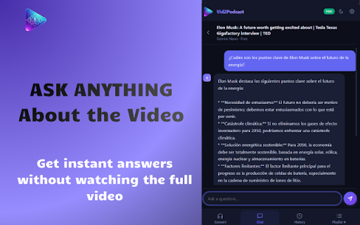 Vid2Podcast: YouTube Dubbing & Video Translator :: YouTube dubbing, transcript & translator. Convert YouTube to text, dub videos live, AI summary, subtitle translation & Neural2 TTS.