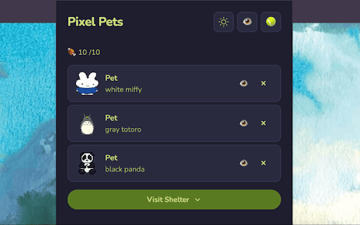 Pixel Pets :: Pixel pet companions that walk along the bottom of your browser
