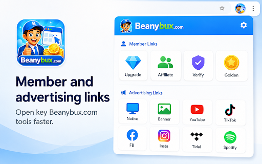 Beanybux.com Quick Access :: Quick toolbar access to useful Beanybux.com pages.