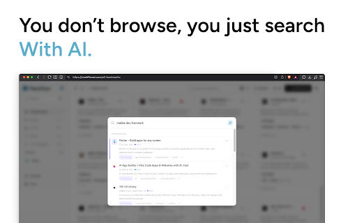 Markflow AI :: AI-powered bookmark manager. Save, organize, and search your bookmarks from any webpage.