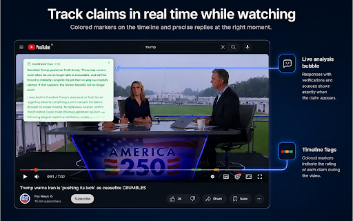Fact Checkr :: Real-time fact-checking for articles and YouTube: credibility scores, claims and sources while you browse.