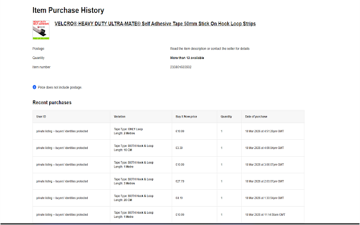 Sold History Tracker for eBay :: View sold history, calculate profit, download images and find suppliers on AliExpress — directly on eBay listing and search pages.