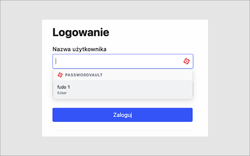 Password Vault :: Browse and autofill secrets from your Fudo Password Vault server.