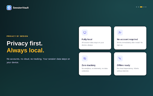 SessionVault - Multi-Session & Tab Manager :: Log into the same website with multiple accounts in different tabs. Per-tab session isolation, fully local, no account required.