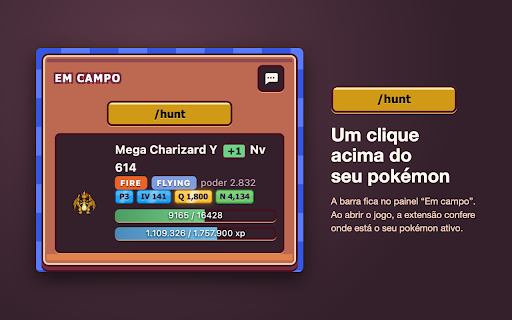 /hunt for PokeIdle :: Mostra, acima do seu pokémon em campo no PokeIdle, onde caçar: as melhores hunts por XP/h e ouro/h, com os dados do jogo.
