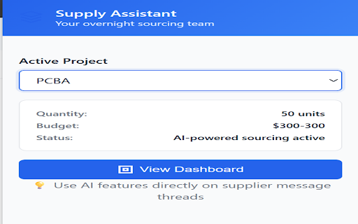 Supply Assistant - AI Message Generator :: AI-powered message generation for Alibaba supplier conversations with context-aware responses