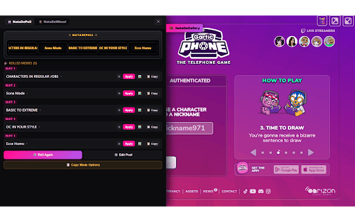 Gartic Phone Custom Modes Library - NataDeGallery :: A tool for Gartic Phone hosts and streamers to browse, and deploy custom game mode settings directly from the NataDeGallery.
