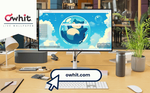 Pokemon Snorlax Bubble Float Live Wallpaper :: Adorable Snorlax floating peacefully in bubble through dreamy blue sky with clouds.