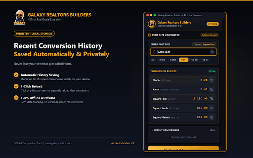 Galaxy Realtors Builders – Plot Size Converter :: Official plot size converter for Galaxy Realtors & Builders. Convert Marla, Kanal, Sq Ft, Sq Yards, and Sq Meters.