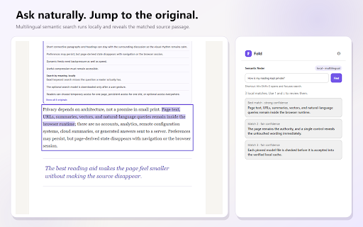 Fold — Local AI Reader :: Fold long text and search pages with private, on-device AI.