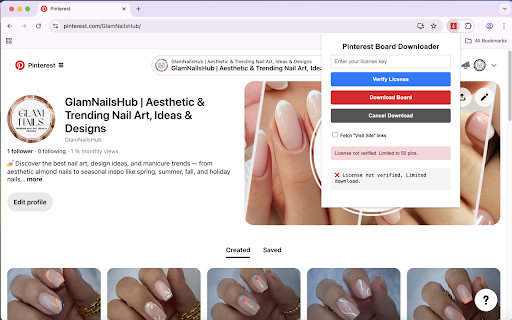 Pinterest Pin and Board Downloader :: Download all pins from any Pinterest board, including sections with real-time progress tracking.