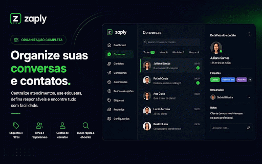 Zaply Seller :: Zaply Seller é um CRM para WhatsApp Web. Organize seus chats e otimize seus negócios no WhatsApp Web