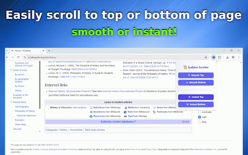 Sudden Scroller :: This is a Sudden Scrolling Extension for quickly scroll your web page.