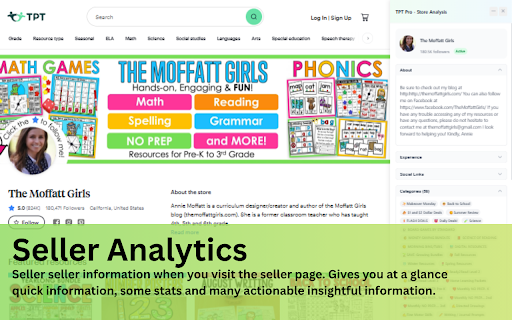 TPT Pro - Seller Analytics & SEO Tools :: Supercharge your Teachers Pay Teachers store with real-time analytics, SEO scoring, and market intelligence.
