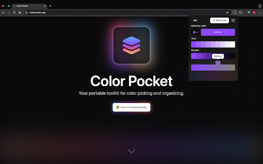 Color Pocket: Color Picker & Eyedropper :: Advanced color picker and eyedropper extension for your creative workflow.