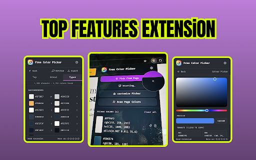 Snap Color Picker :: Pick colors from any webpage or screen. Features include zoom, page scan, 6 color formats, palettes, and EyeDropper.