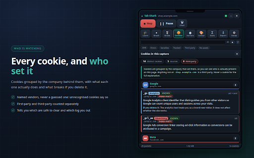 Tab Shark :: Learn how browsers really work by watching your own tab.
