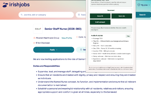 VisaJobs Ireland: Job Check :: Check employer permit history, sponsorship wording and likely Irish permit routes while viewing a job.