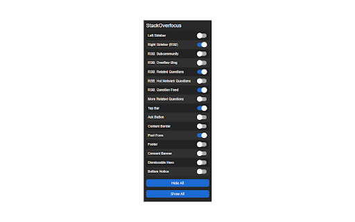 StackOverfocus :: Remove distractions from StackExchange websites.