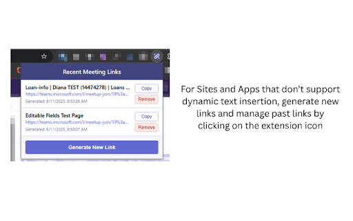 Instant Teams Meeting Link :: Quickly generate and insert a Microsoft Teams meeting link via the right-click menu or popup.