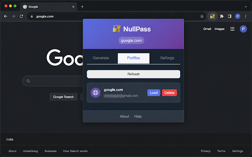NullPass :: Stateless password manager extension for NullPass
