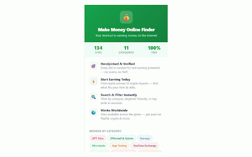 Make Money Online Finder :: Browse and discover make money online websites