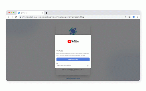 QR Reveal :: Click right-click to quickly scan QR codes on web pages and open links