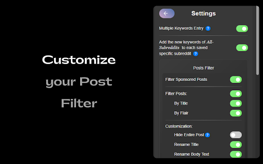 Ultimate Reddit Filter :: Filters Reddit posts and comments by title and flair keywords, in specific subreddits or across all.